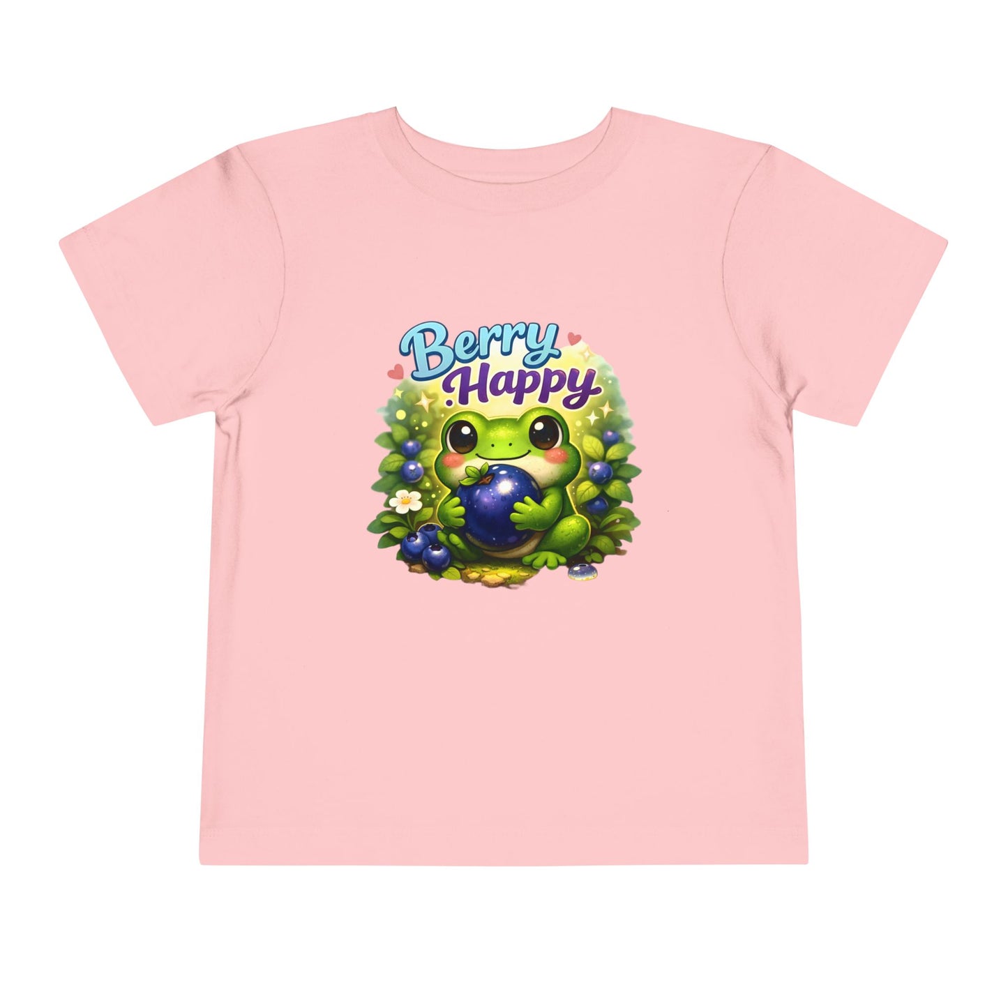 Berry Happy Frog Toddler Tee — Cute Blueberry Frog Kids T-Shirt