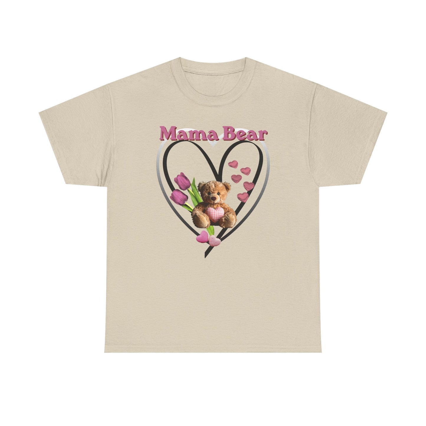 Mama Bear Heart Tee — Cute Teddy & Tulip Mother’s Day Shirt