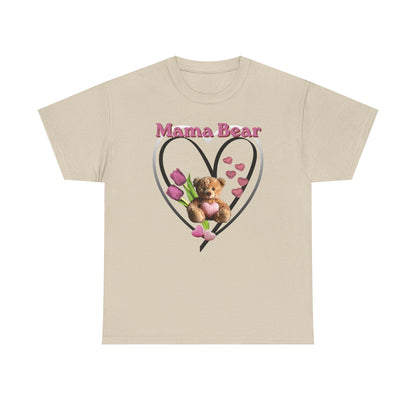 Mama Bear Heart Tee — Cute Teddy & Tulip Mother’s Day Shirt