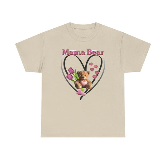 Mama Bear Heart Tee — Cute Teddy & Tulip Mother’s Day Shirt
