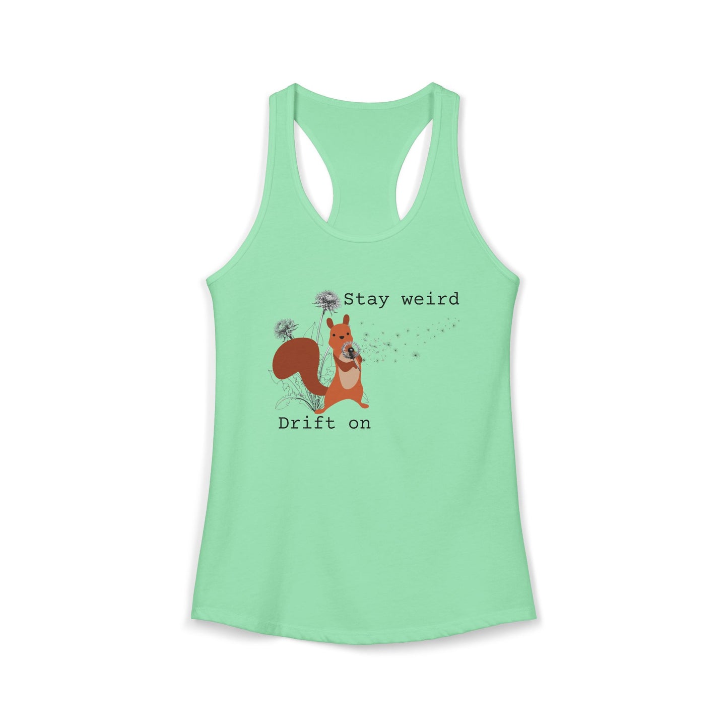 Stay Weird Drift On — Women's Racerback Tank
