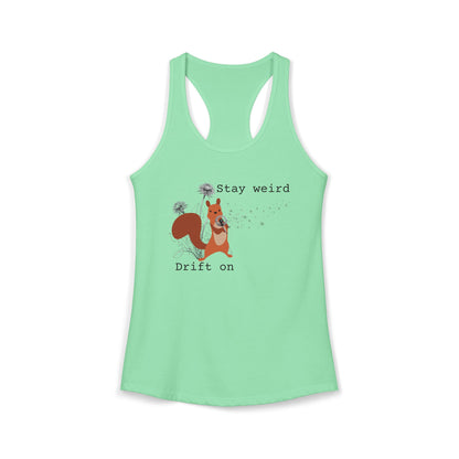 Stay Weird Drift On — Women's Racerback Tank