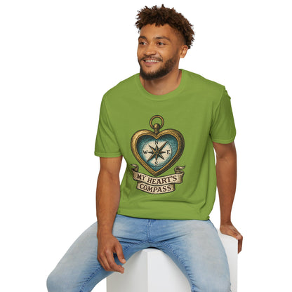 Heart Compass Design “My Heart's Compass” | Romantic Adventure Tee