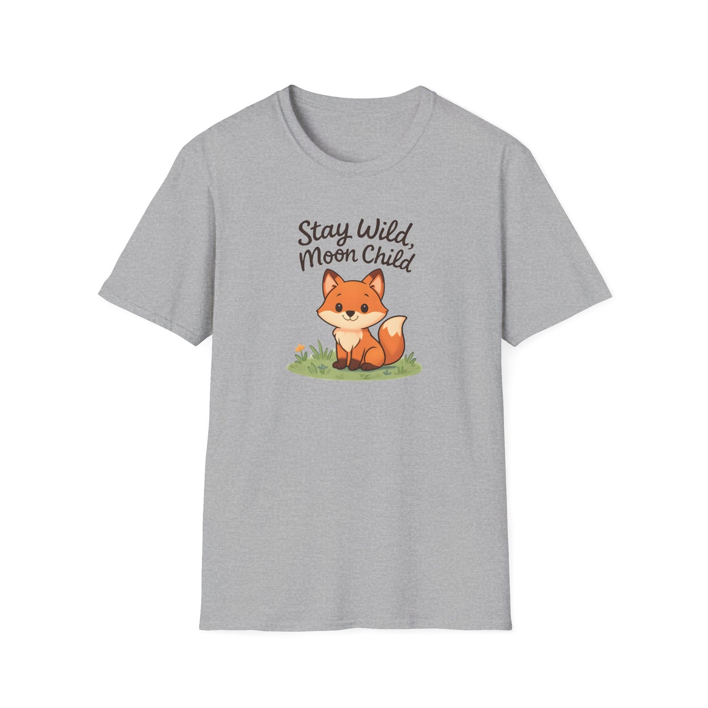 Fox T-Shirt — "Stay Wild, Moon Child" Cute Woodland Graphic Tee