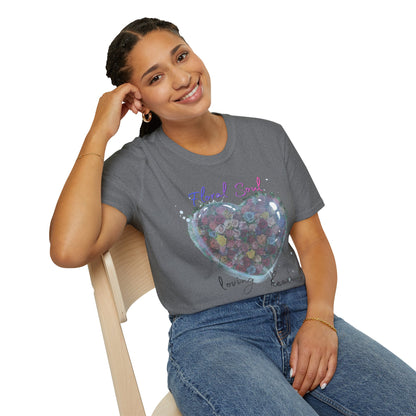 Floral Soul Loving Heart T-Shirt — Watercolor Heart Floral Tee for Women & Moms