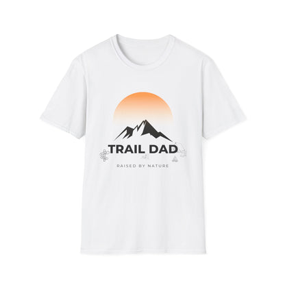 Trail Dad T-Shirt — Mountain Sunrise Hiking Tee for Outdoor Dads