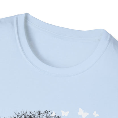 Butterfly Tree Graphic T‑Shirt — Nature Dreamscape Tee