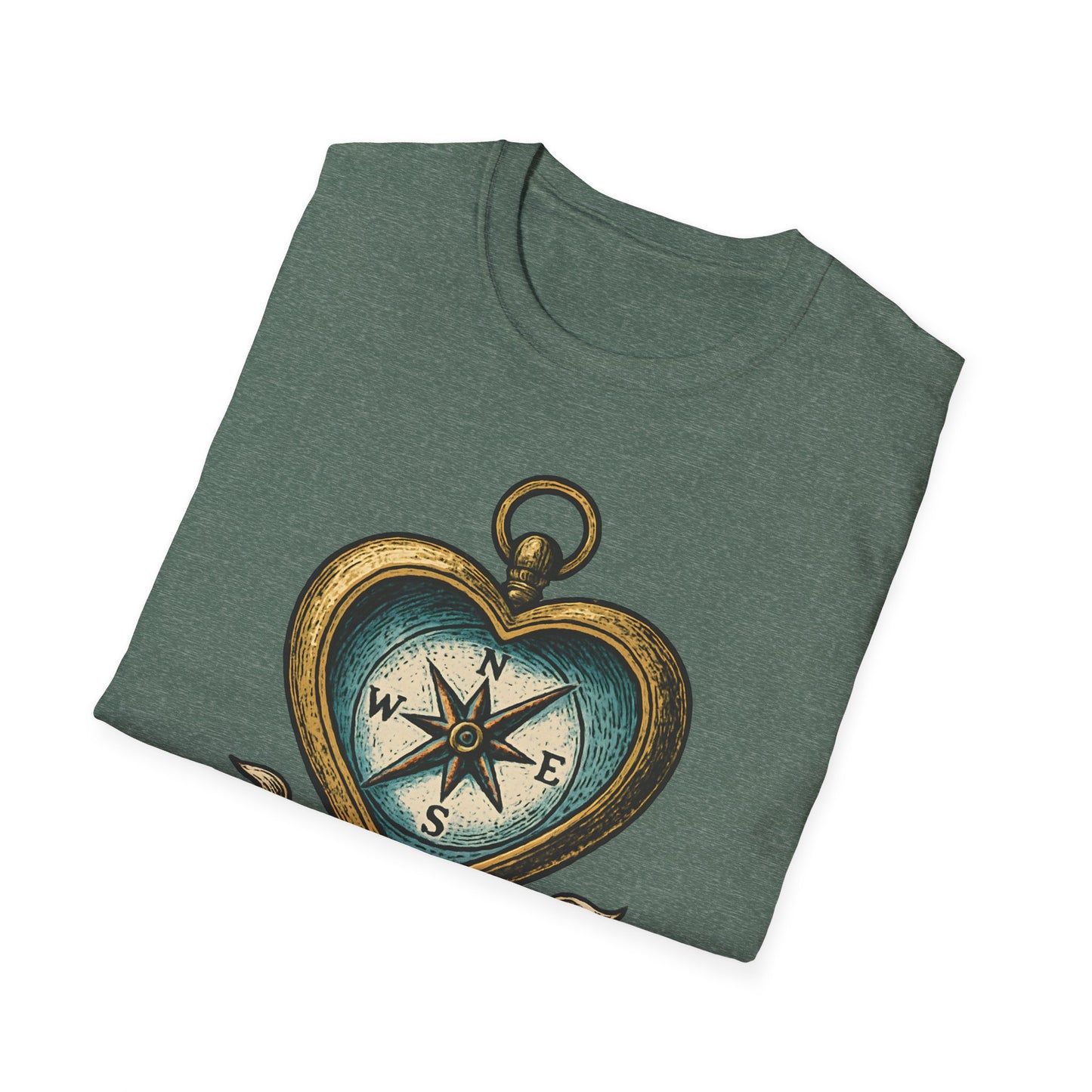 Heart Compass Design “My Heart's Compass” | Romantic Adventure Tee