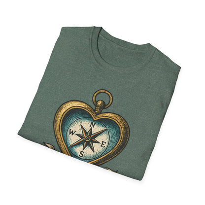 Heart Compass Design “My Heart's Compass” | Romantic Adventure Tee