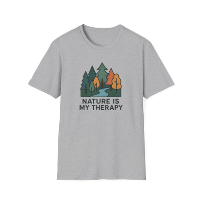 Nature Is My Therapy T-Shirt — Forest Camping Graphic Tee