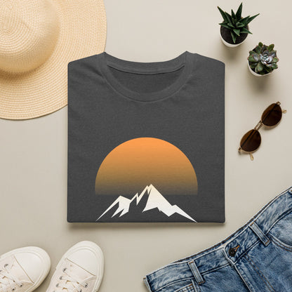 Trail Dad T-Shirt — Mountain Sunrise Hiking Tee for Outdoor Dads