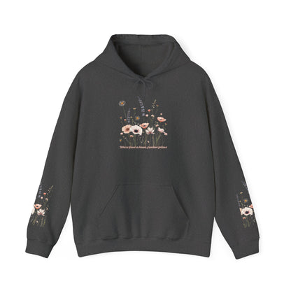 Floral Meadow Hoodie — Soft Pastel Wildflower Garden Pullover