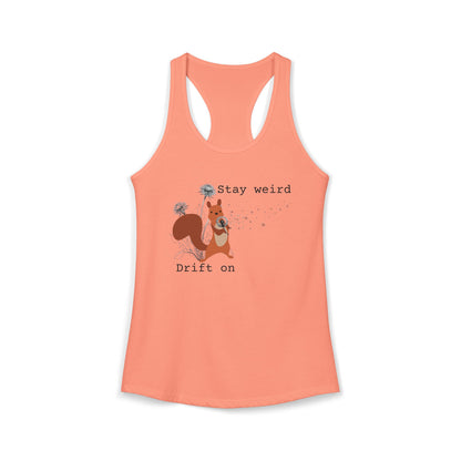 Stay Weird Drift On — Women's Racerback Tank