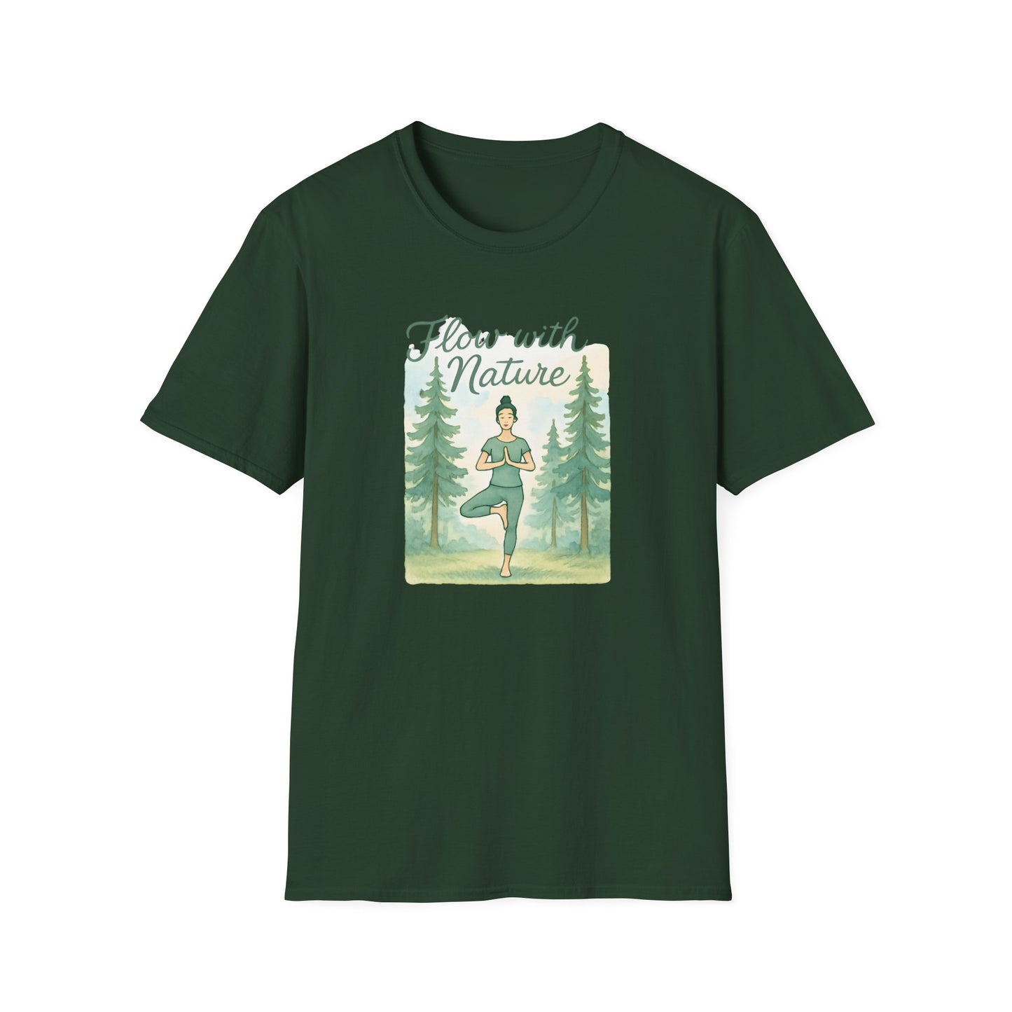 Flow with Nature T-Shirt - Mindful Living & Nature Inspired Tee