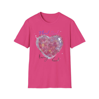 Floral Soul Loving Heart T-Shirt — Watercolor Heart Floral Tee for Women & Moms