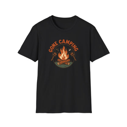 Camping T-Shirt — "Gone Camping" Campfire Graphic Tee