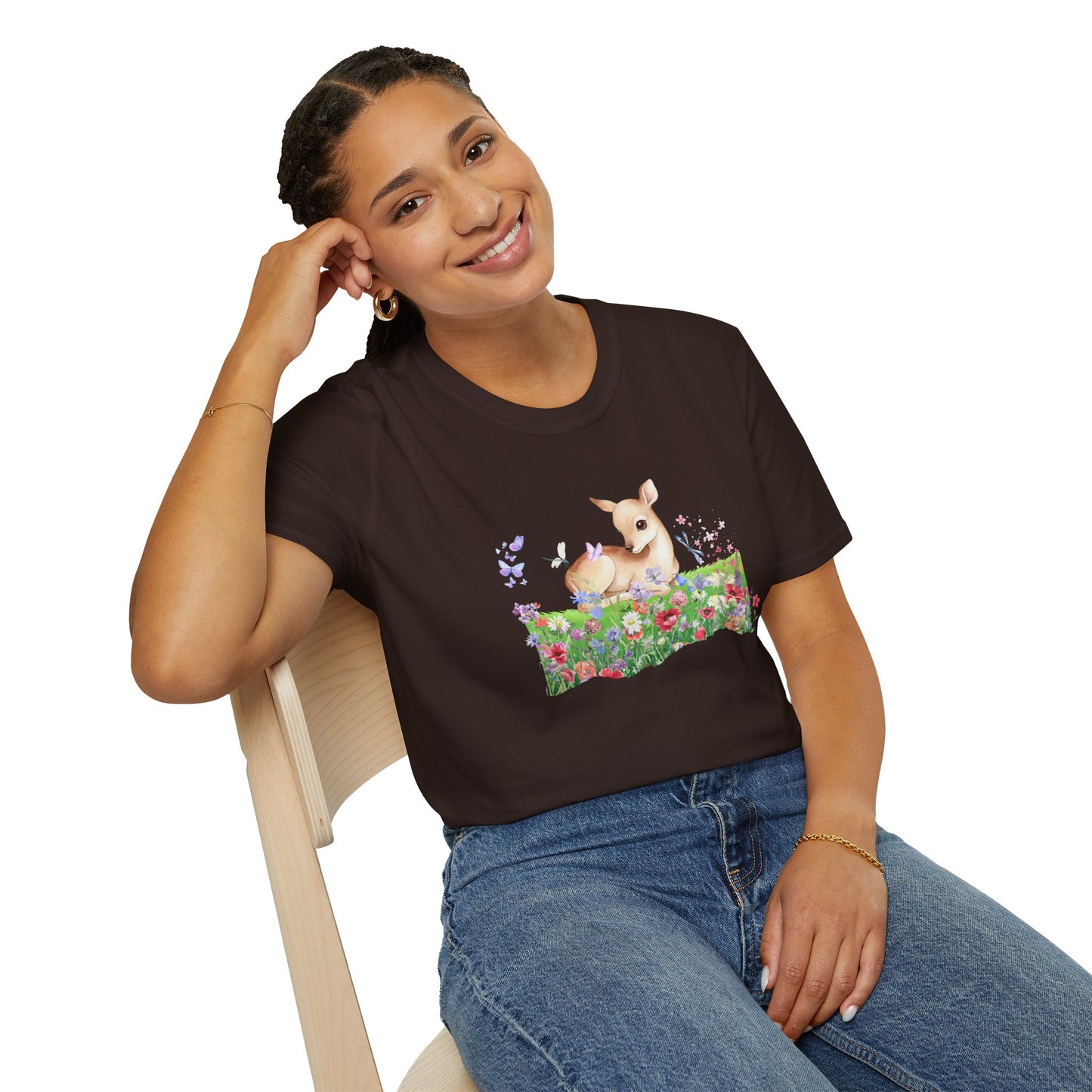 Doe in Wildflower Meadow T-Shirt