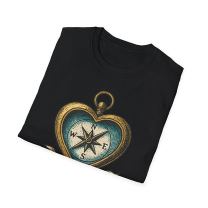 Heart Compass Design “My Heart's Compass” | Romantic Adventure Tee