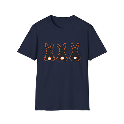 Bunny Trio Silhouette T-Shirt — Cute Easter Rabbit Graphic Tee