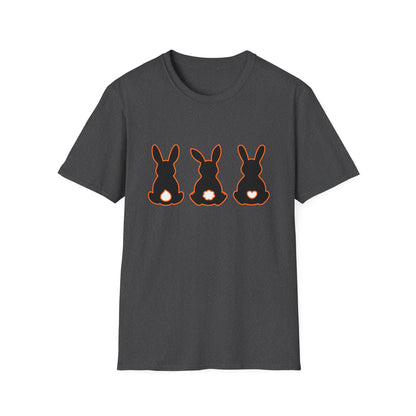 Bunny Trio Silhouette T-Shirt — Cute Easter Rabbit Graphic Tee