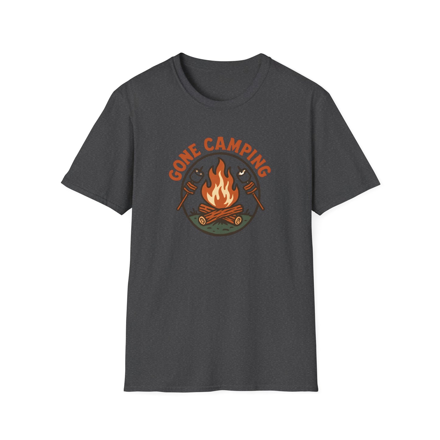 Camping T-Shirt — "Gone Camping" Campfire Graphic Tee