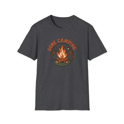 Camping T-Shirt — "Gone Camping" Campfire Graphic Tee