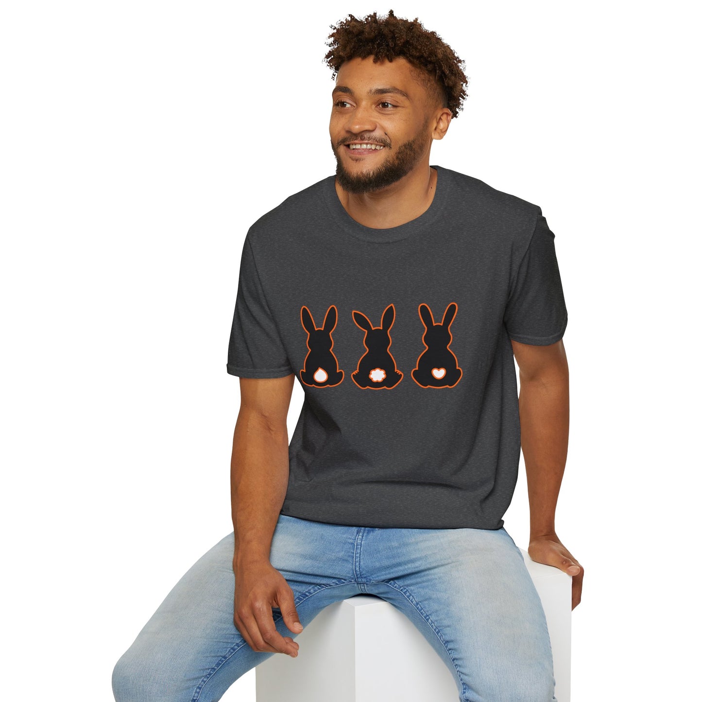 Bunny Trio Silhouette T-Shirt — Cute Easter Rabbit Graphic Tee