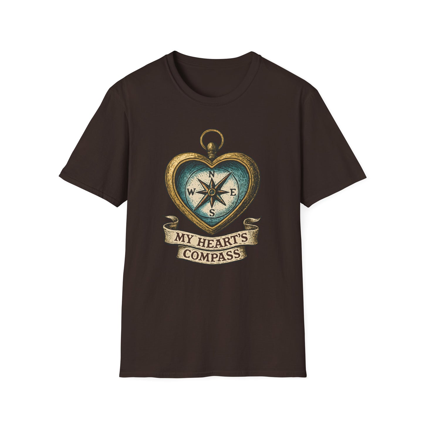 Heart Compass Design “My Heart's Compass” | Romantic Adventure Tee