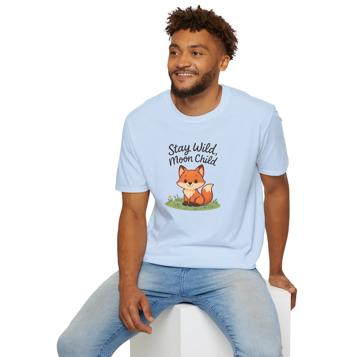 Fox T-Shirt — "Stay Wild, Moon Child" Cute Woodland Graphic Tee