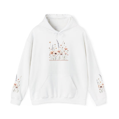Floral Meadow Hoodie — Soft Pastel Wildflower Garden Pullover
