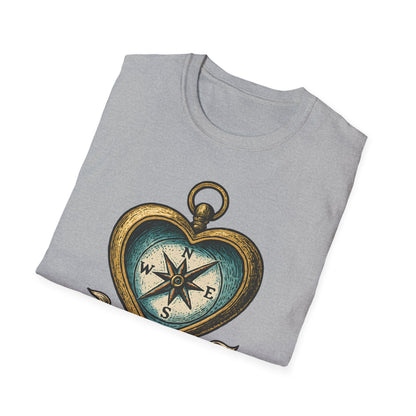 Heart Compass Design “My Heart's Compass” | Romantic Adventure Tee