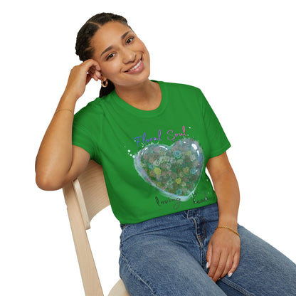 Floral Soul Loving Heart T-Shirt — Watercolor Heart Floral Tee for Women & Moms