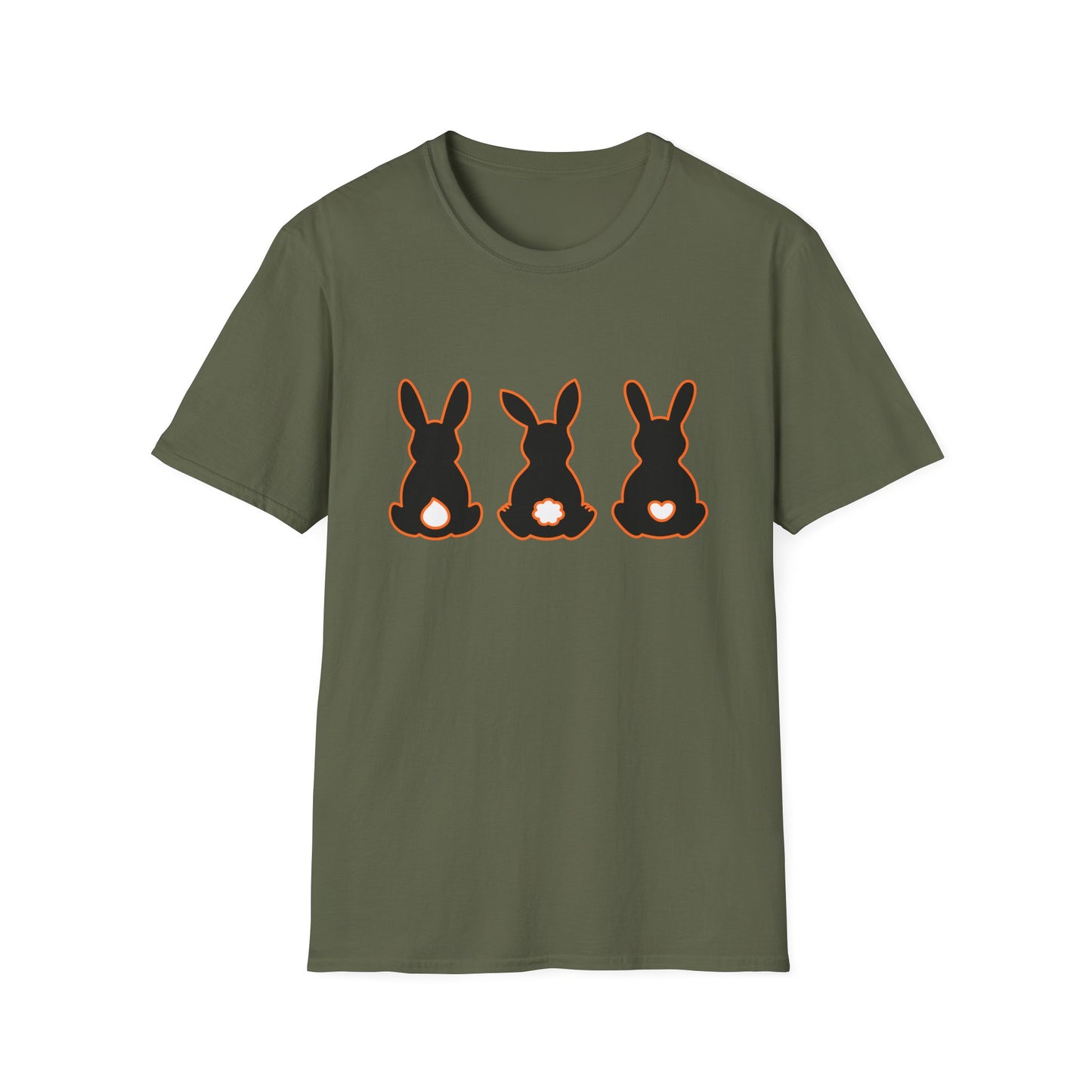 Bunny Trio Silhouette T-Shirt — Cute Easter Rabbit Graphic Tee