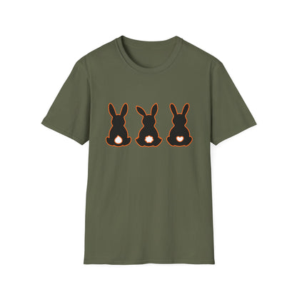 Bunny Trio Silhouette T-Shirt — Cute Easter Rabbit Graphic Tee