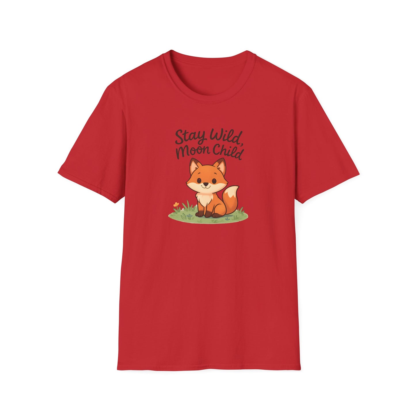 Fox T-Shirt — "Stay Wild, Moon Child" Cute Woodland Graphic Tee