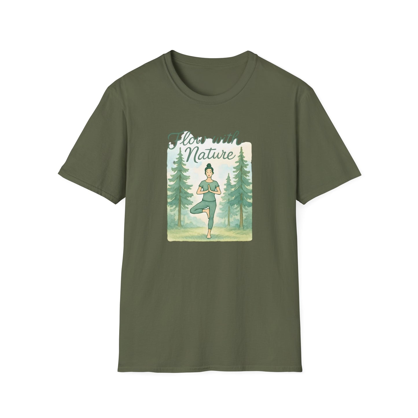 Flow with Nature T-Shirt - Mindful Living & Nature Inspired Tee