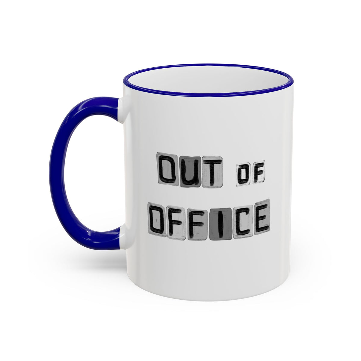 Adventure Coffee Mug — 'Get Out of Office' Forest Accent Rim & Handle Mug (11oz)