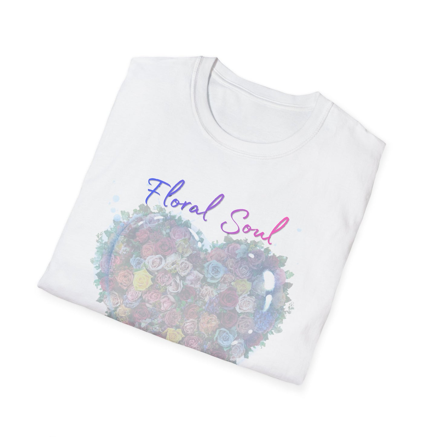 Floral Soul Loving Heart T-Shirt — Watercolor Heart Floral Tee for Women & Moms