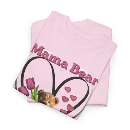 Mama Bear Heart Tee — Cute Teddy & Tulip Mother’s Day Shirt