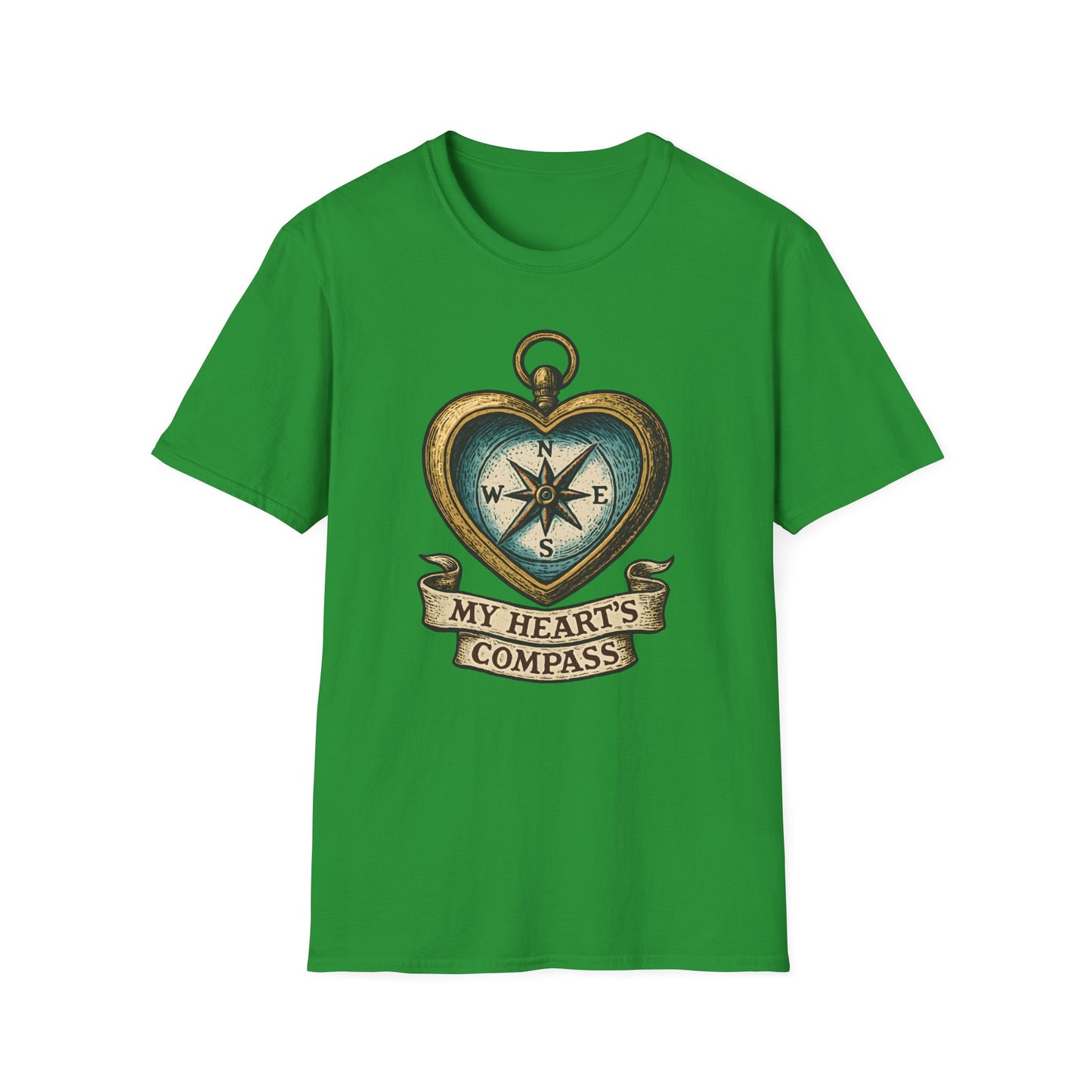 Heart Compass Design “My Heart's Compass” | Romantic Adventure Tee