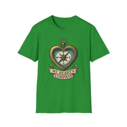 Heart Compass Design “My Heart's Compass” | Romantic Adventure Tee