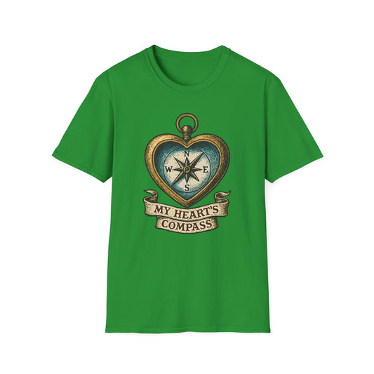 Heart Compass Design “My Heart's Compass” | Romantic Adventure Tee