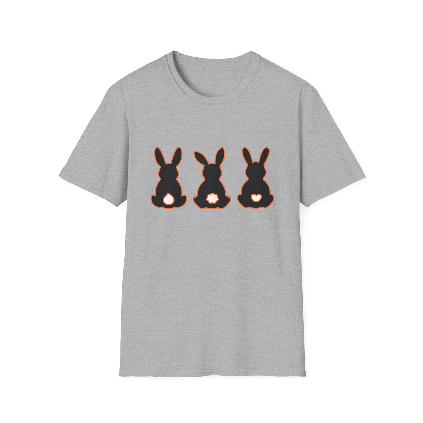 Bunny Trio Silhouette T-Shirt — Cute Easter Rabbit Graphic Tee