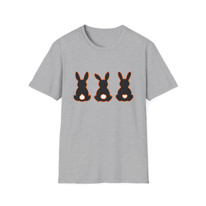 Bunny Trio Silhouette T-Shirt — Cute Easter Rabbit Graphic Tee