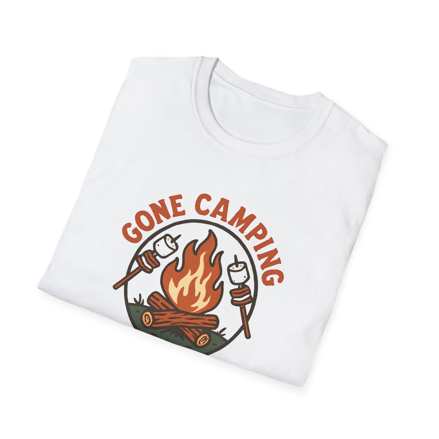 Camping T-Shirt — "Gone Camping" Campfire Graphic Tee