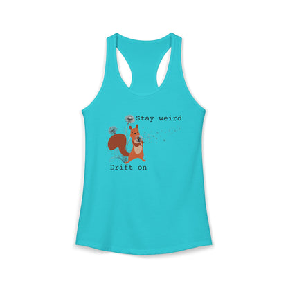 Stay Weird Drift On — Women's Racerback Tank