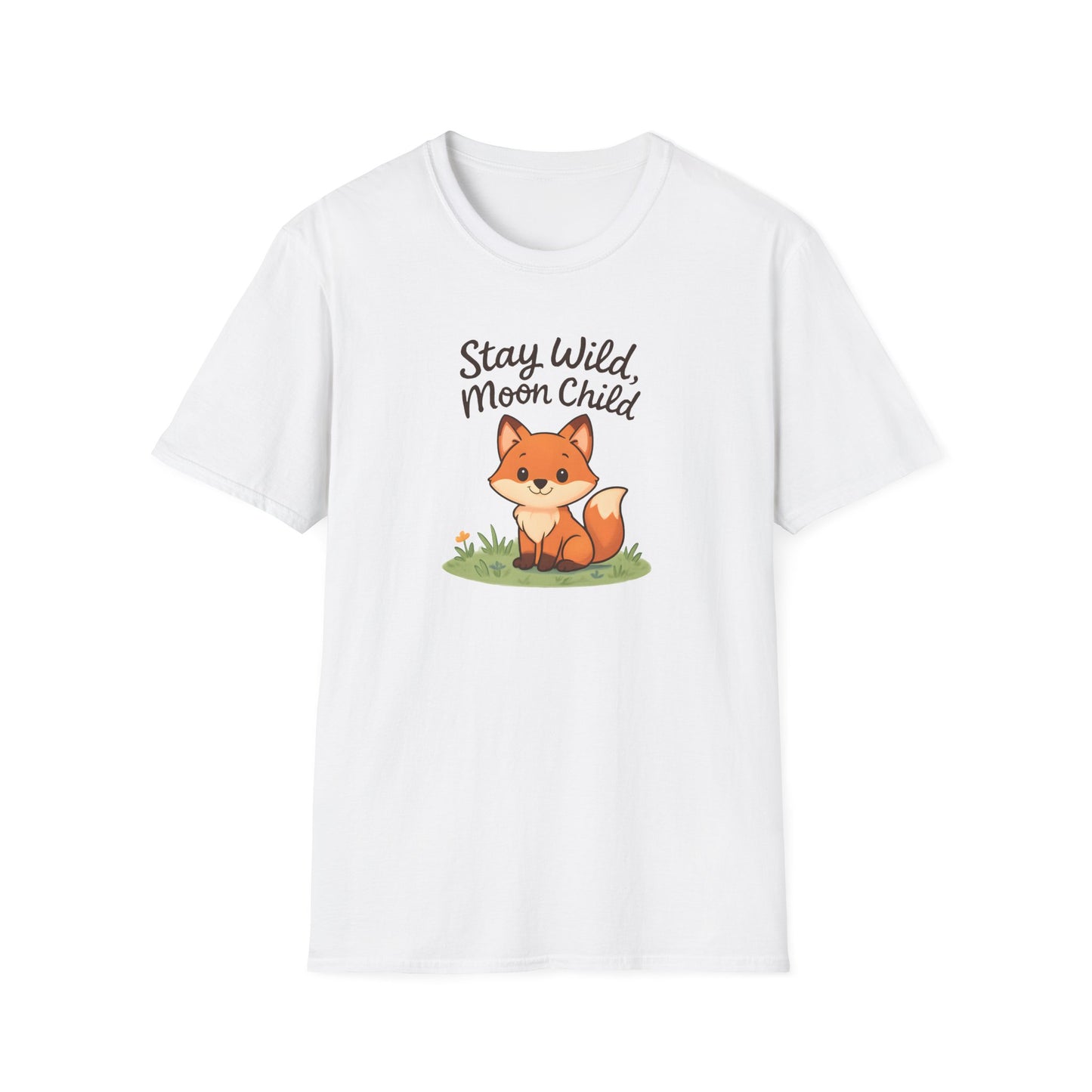 Fox T-Shirt — "Stay Wild, Moon Child" Cute Woodland Graphic Tee