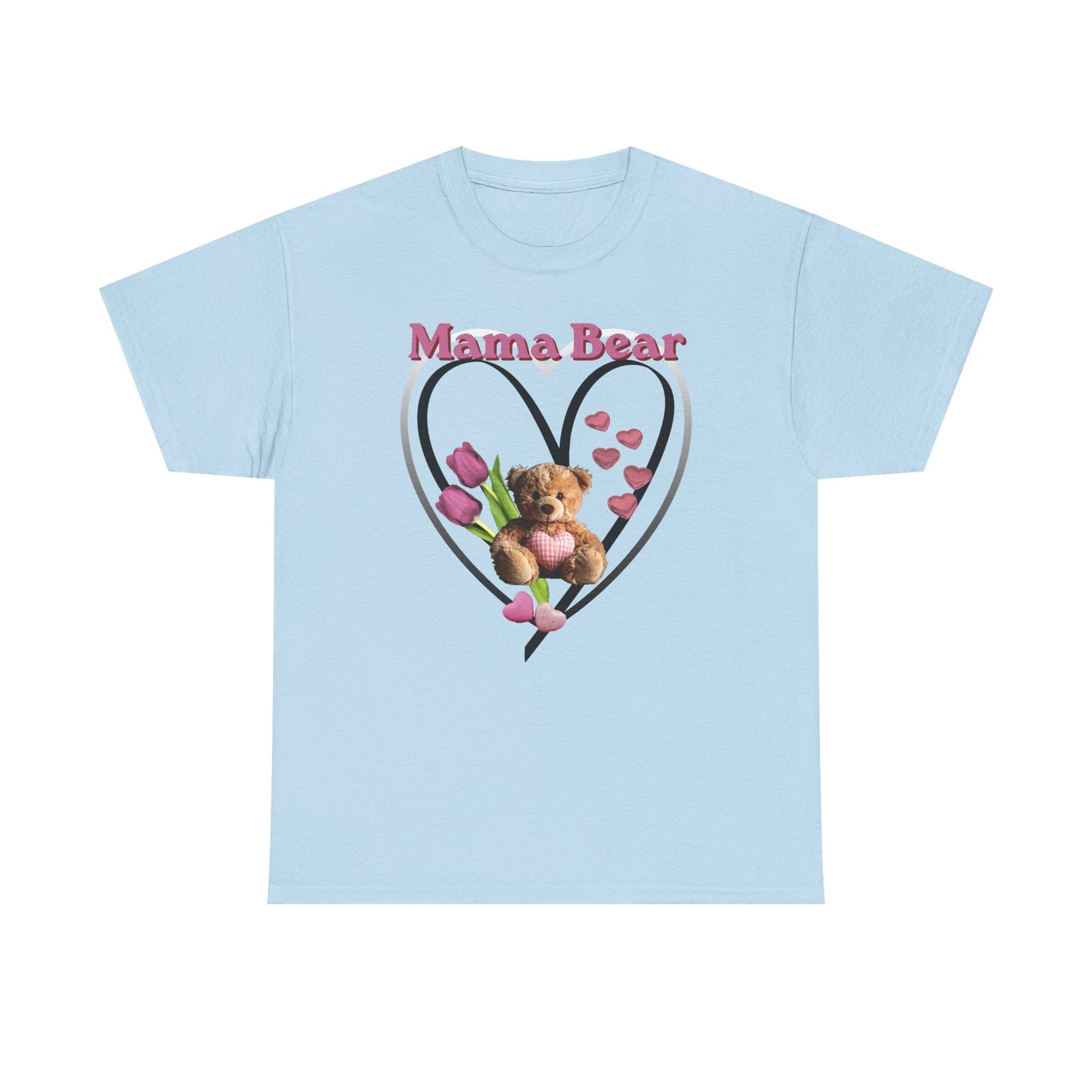 Mama Bear Heart Tee — Cute Teddy & Tulip Mother’s Day Shirt
