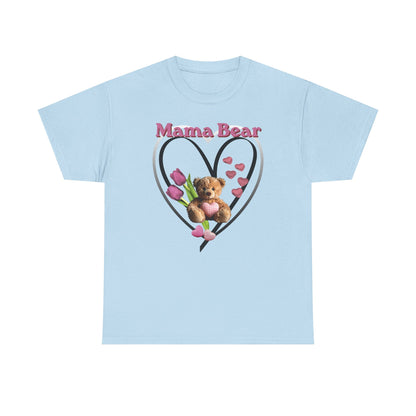 Mama Bear Heart Tee — Cute Teddy & Tulip Mother’s Day Shirt