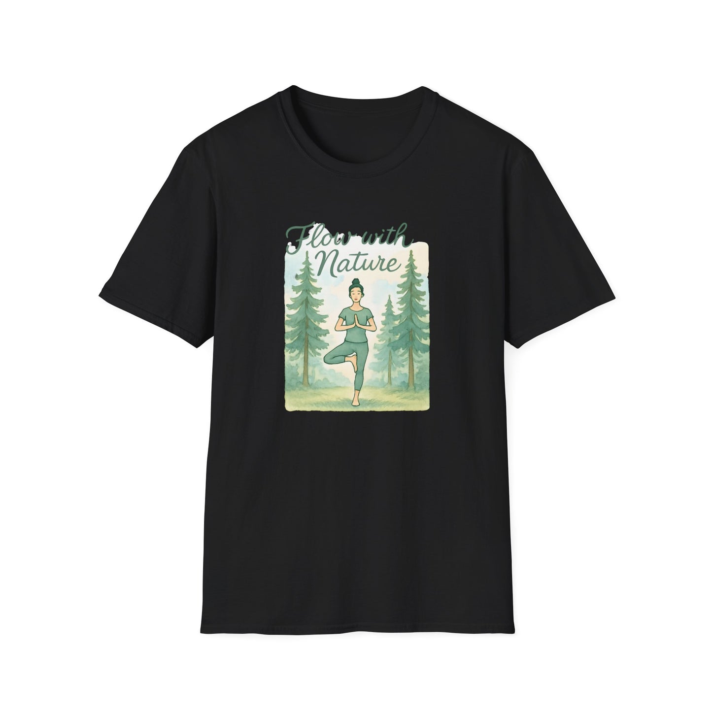 Flow with Nature T-Shirt - Mindful Living & Nature Inspired Tee